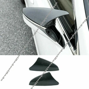 Cubierta del espejo retrovisor con cuerno de buey de fibra de carbono 2019-21 para Lexus ES LS LC UX RC - Imagen 1 de 6