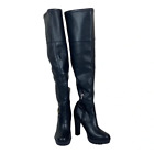 Guess Women's Tailia Lug Platform Over the Knee Heel Boots New $129