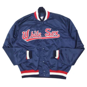 Vintage Starter Chicago White Sox Quilted Satin Jacket - Picture 1 of 8
