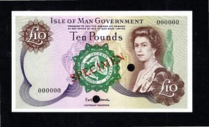 ISLE OF MAN TEN  POUNDS £10 NOTE SPECIMEN STELLARD - Picture 1 of 2