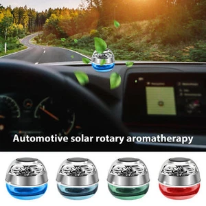 Solar Car Air Freshener Rotating Aroma Diffuser Fragrance Essential Oil Diffuser - Picture 1 of 16
