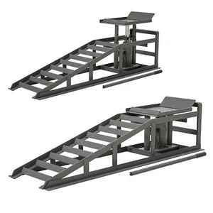 2 Pack Hydraulic Car Ramps 5T 11000lbs Low Profile Car Lift Service Ramps - Picture 1 of 8