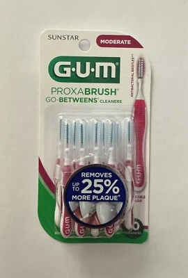 GUM Proxabrush Go-Betweens Interdental Brushes Moderate - Removes Plaque 10ct. - Image 1 of 2