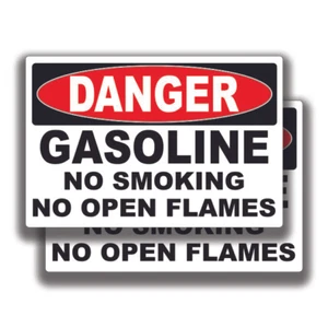 DANGER GASOLINE NO SMOKING DECAL Stickers Sign Bogo Truck Window - Picture 1 of 1