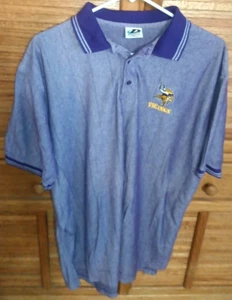 Dynasty Minnesota Vikings Mens 2XL XXL Polo Golf Shirt Purple Embroidered - Picture 1 of 5
