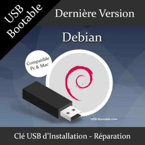 Clé USB Bootable Debian + Guide d'utilisation - Photo 1/1