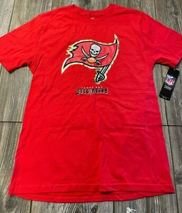 NWT Boys Tampa Bay Buccaneers Red Short Sleeve Premium Logo T-Shirt Large 14/16 - Picture 1 of 3