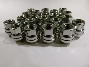 Fits Nissan-Subaru-Suzuki 12mm x 1.25 - 10 Open End Chrome Wheel Nuts - Picture 1 of 3