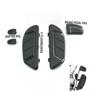Driver Footboard Brake Pedal Shifter Pegs For HarleyTouring Road Glide 86-Up 89 - Picture 1 of 10