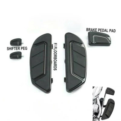 Driver Footboard Brake Pedal Shifter Pegs For Harley Electra Glide 1986-Up Black - Image 1 of 4