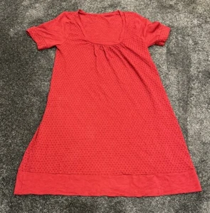 METALLICUS RED DRESS 1 Size Stretchy Super Comfy Short Sleeve Knee Length EUC - Picture 1 of 18