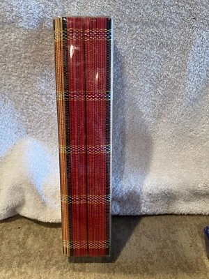 Bamboo Placemats Set of 4 BRAND NEW Red Plaid  17.5”x 12” - Image 1 of 4