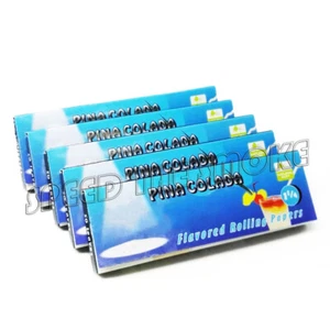 5 folletos de papel rodante para cigarrillos con sabor a piña colada 250 papeles 78 × 44 mm - Imagen 1 de 4