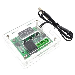 Carte commutateur contrôleur de température thermostat DC 12V écran numérique rouge + étui - Photo 1/4