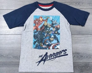 Marvel Shirt Boys Medium 8 Avengers Iron Man Captain America Black Widow Tee - Picture 1 of 4