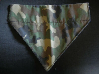 Bandana Dog Puppy CAMO Scarf Neck Neckband 100% cotton Triangle 9"x8"  - Image 1 of 2