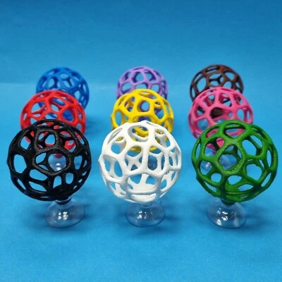 Garnelen Fußball / Moosball Deko Shrimp Moos/ weiß grün schwarz rot blau