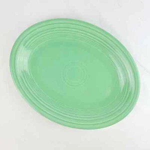 Vintage Fiesta Homer Laughlin LIGHT GREEN 12.5" Oval Serving Platter Fiestaware - Picture 1 of 3