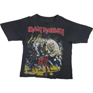 Vintage 1982 Iron Maiden The Number of the Beast Band SS T-Shirt schwarz selten L - Bild 1 von 8
