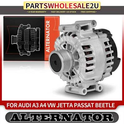Alternador para Audi A3 A4 TT Quattro Volkswagen GTI Beetle 150A 12V CW 6 ranuras Foto 1 de 4