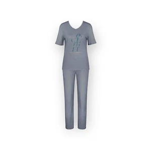 Triumph pijama manga corta juegos PK 10 azul blanco batido NUEVO - Imagen 1 de 1
