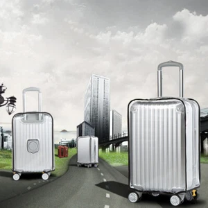 18"-30" Transparent Clear PVC Travel Luggage Cover Suitcase Protector Waterpro ` - Picture 1 of 20