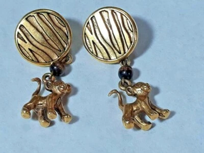 Vintage Disney Lion King Simba Drop Dangling Earrings - Image 1 of 4