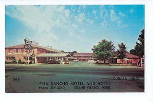 Erin Rancho Motel and Hotel Postcard Grand Island Nebraska c1964 - Bild 1 von 2