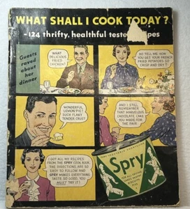 What Shall I Cook Today? Spry 124 Recipe Advert Booklet Ephemera Lever Bros VTG - Imagen 1 de 2