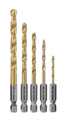 BOSCH Impact Drill Bit Set 5 pc Titanium Mult...