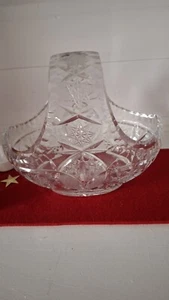Korb Schale - Bömisches geschliffenes Glas - Obst - Konfektschale - Deko - Bild 1 von 6