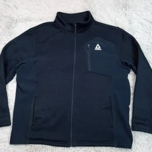 Chaqueta para hombre Reebok azul XXL logotipo de neopreno texturizado ropa deportiva bolsillos - Imagen 1 de 13