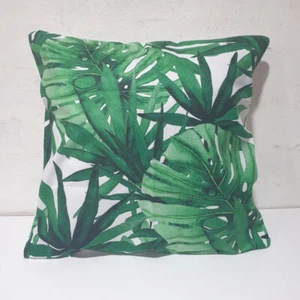 Cushion Cover 45 x 45cm Monstera Palm Leaves Indoor Outdoor NEW - Picture 1 of 2