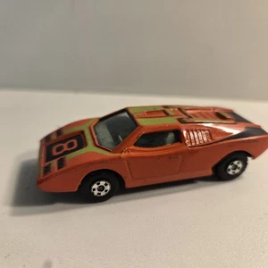 Vintage Matchbox 1973 Lamborghini Countach Orange #27 Superfast Lesney England - Picture 1 of 5
