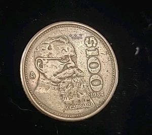 MEXICO $100 PESO "Carranza" vintage Mexican 100 Pesos coin 1984 - Picture 1 of 7