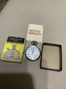 VTG BREITLING Geneve 1/5First Quality Timer Stopwatch Works Made in Switzerland - Picture 1 of 13