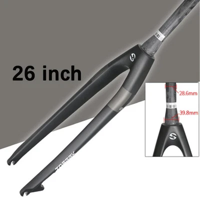  Bicicleta MTB de montaña 26/27,5/29er horquilla rígida de freno de disco de carbono completo estera 3K Foto 1 de 4