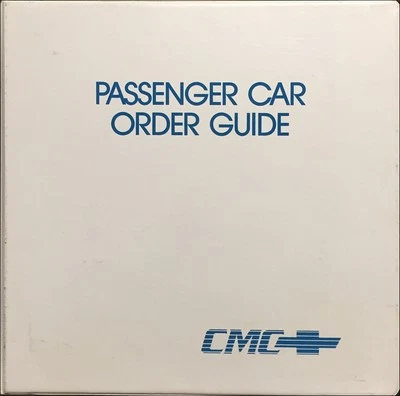 Chevrolet Peder Guide 1992 álbum concesionario códigos de opción RPO Foto 1 de 2