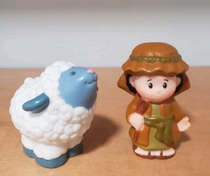 Fisher Price Piccolo Popolo Giuseppe Pastore Natività Natale 2013 e Pecora Vintage - Foto 1 di 7