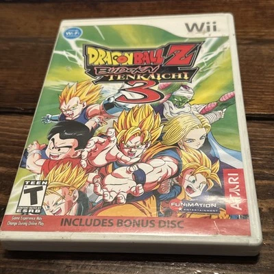 Dragon Ball Z: Budokai Tenkaichi 3 (Nintendo Wii, 2007) CIB BONUS Disc Tested! - Image 1 of 4