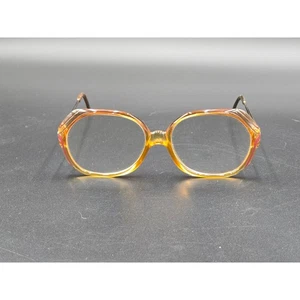 Montatura occhiali oversize vintage Christian Dior giallo ambra lucite - Foto 1 di 12