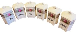 Antique Authentic Luise Czechoslovakia1920’s Set 6 Brilliant Canister Set!RARE! - Picture 1 of 23