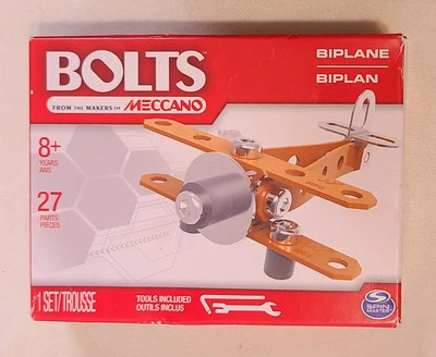 Erector by Meccano Bolts Construction Kit Mini Bi-Plane New - Image 1 of 4