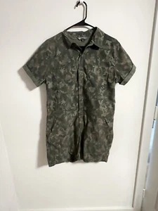 Title Nine Size L  Romper  Shorts Brash  Camo Shorts Zip Casual New - Picture 1 of 7