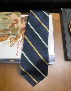 Vintage JW Tweeds Handmade Silk Men's Neck Tie-Regimental Stripes-Made in USA - Picture 1 of 4