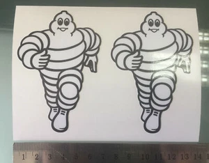 TP Michelin Man Stickers / Decals for Fork Front Mudguard X2 (95mm x 63mm) /985 - Foto 1 di 2