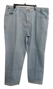L.L. Bean Men's Jeans Comfort Waist 100% Cotton Light Wash Straight Leg Size 44 - Picture 1 of 7