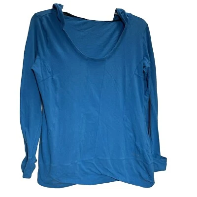 Calvin Klein Womens Large Top Performance Pullover Top W/Hood Lightweight Aqua - Image 1 of 4