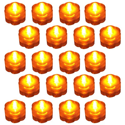 Batería sumergible impermeable LED luz de té ~ decoración de boda ámbar paquete de 20 Foto 1 de 2