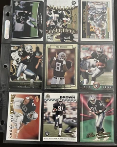 Tim Brown Oakland Raiders 17 Football Card Lot 1990's-2001 - Picture 1 of 4